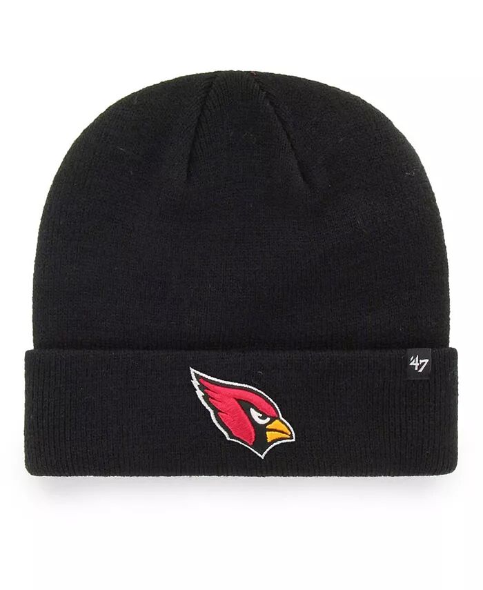 

Мальчики Черный Arizona Cardinals Базовая вязаная шапка с манжетами '47 Brand