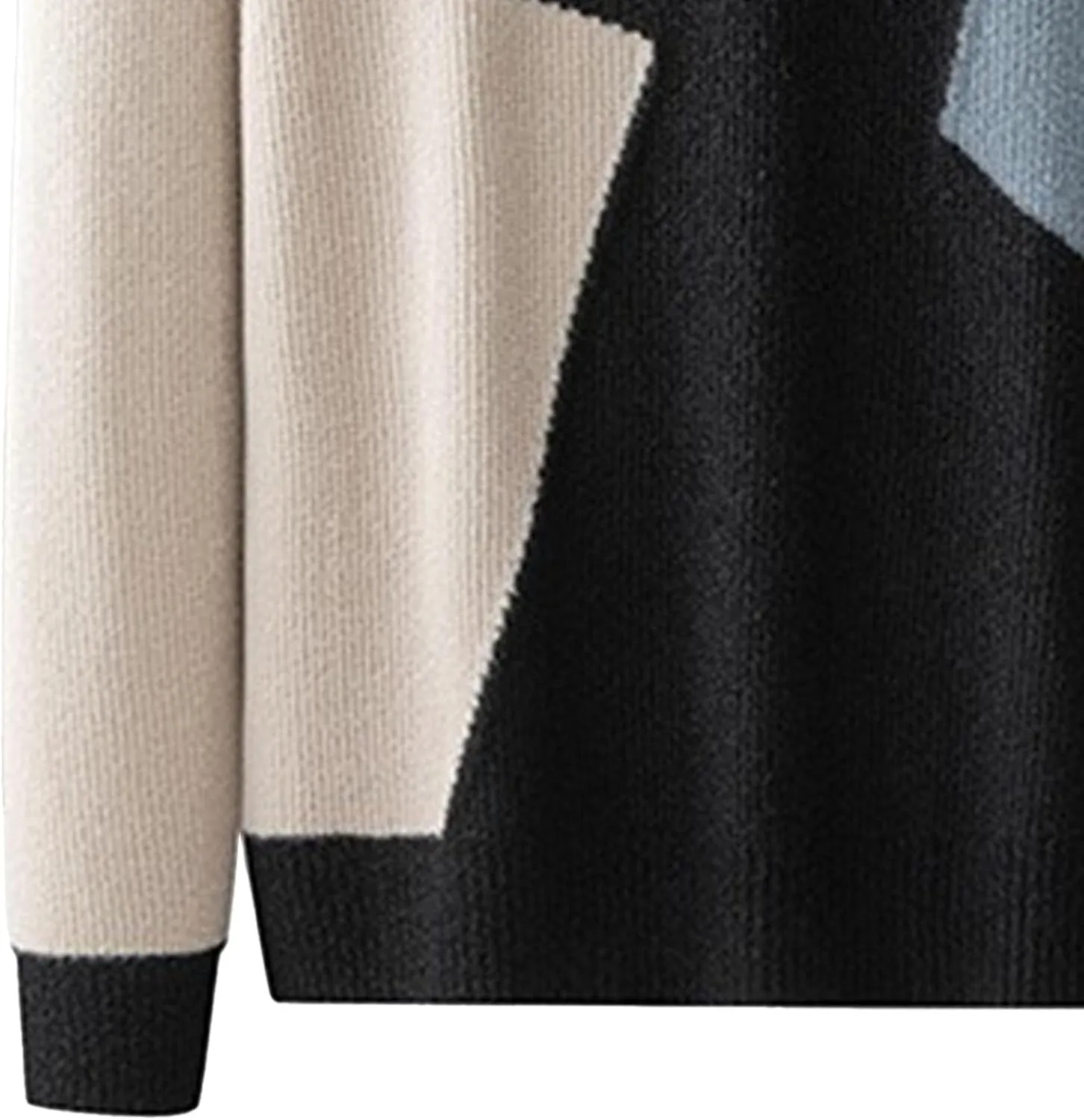 Мужской свитер-пуловер Fake Two-Piece Color Block Slim Fit — фото 4