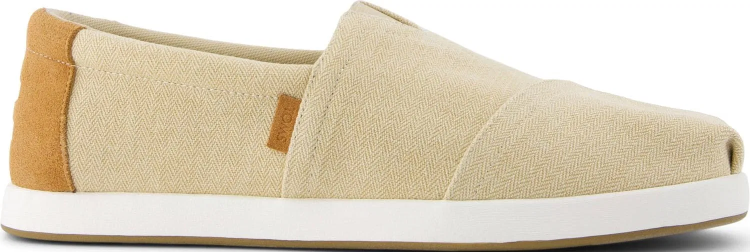 Лоферы TOMS Alp FWD, Almond Herringbone Canvas/Tan Suede