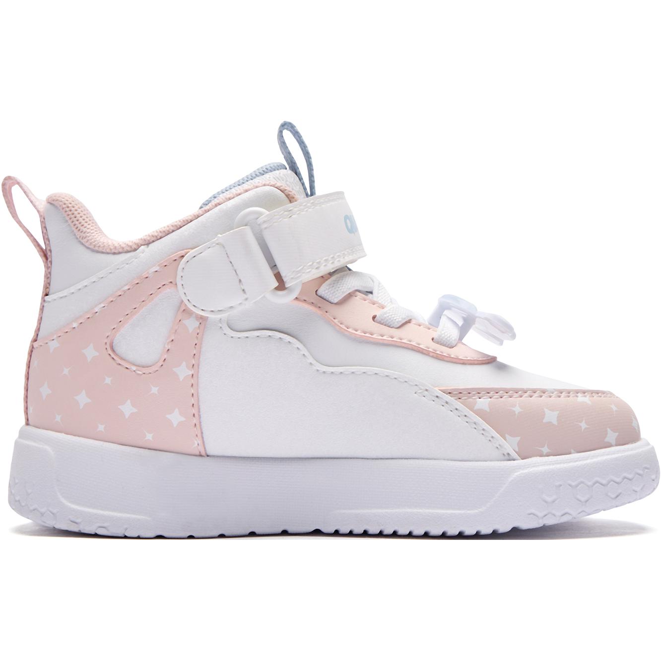 QIAODAN Скользостойкие износостойкие мид-топы White Pink для малышей — фото 3