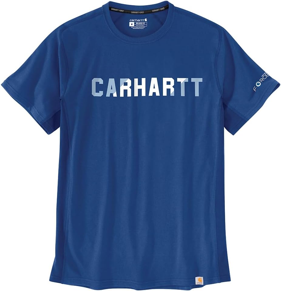 

Carhartt мужская футболка 105203 Force Relaxed Fit Midweight с коротким рукавом и принтом, Glass Blue, Синий, Carhartt мужская футболка 105203 Force Relaxed Fit Midweight с коротким рукавом и принтом, Glass Blue
