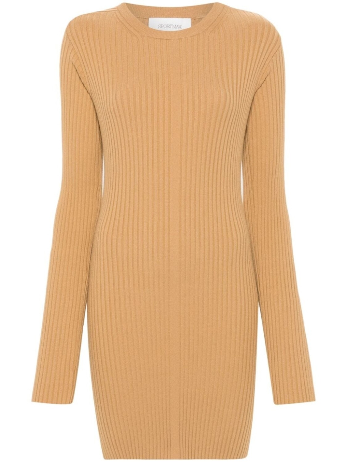 

Sportmax платье с длинными рукавами из трикотажа в рубчик