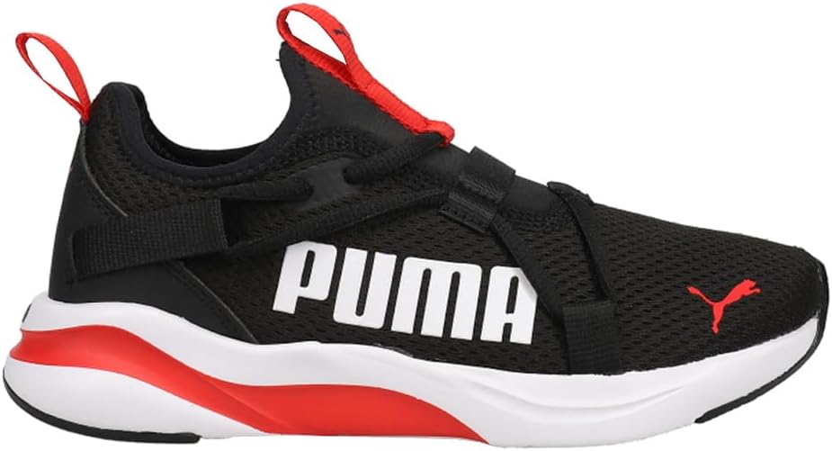 Кроссовки PUMA для мальчиков Rift Slip On с принтом по всей поверхности, черный/красный — фото 2