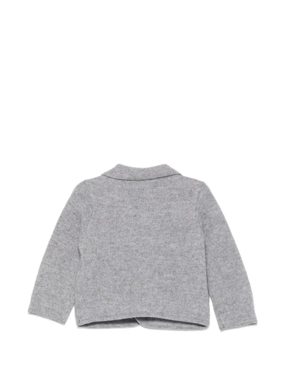 Кардиган с вышитым логотипом Emporio Armani Kids, серый — фото 2