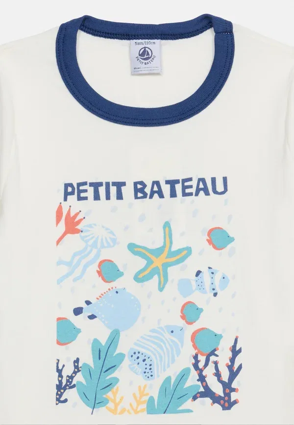 Комплект пижамы из хлопка Petit Bateau, кремовый/мультиколор — фото 4