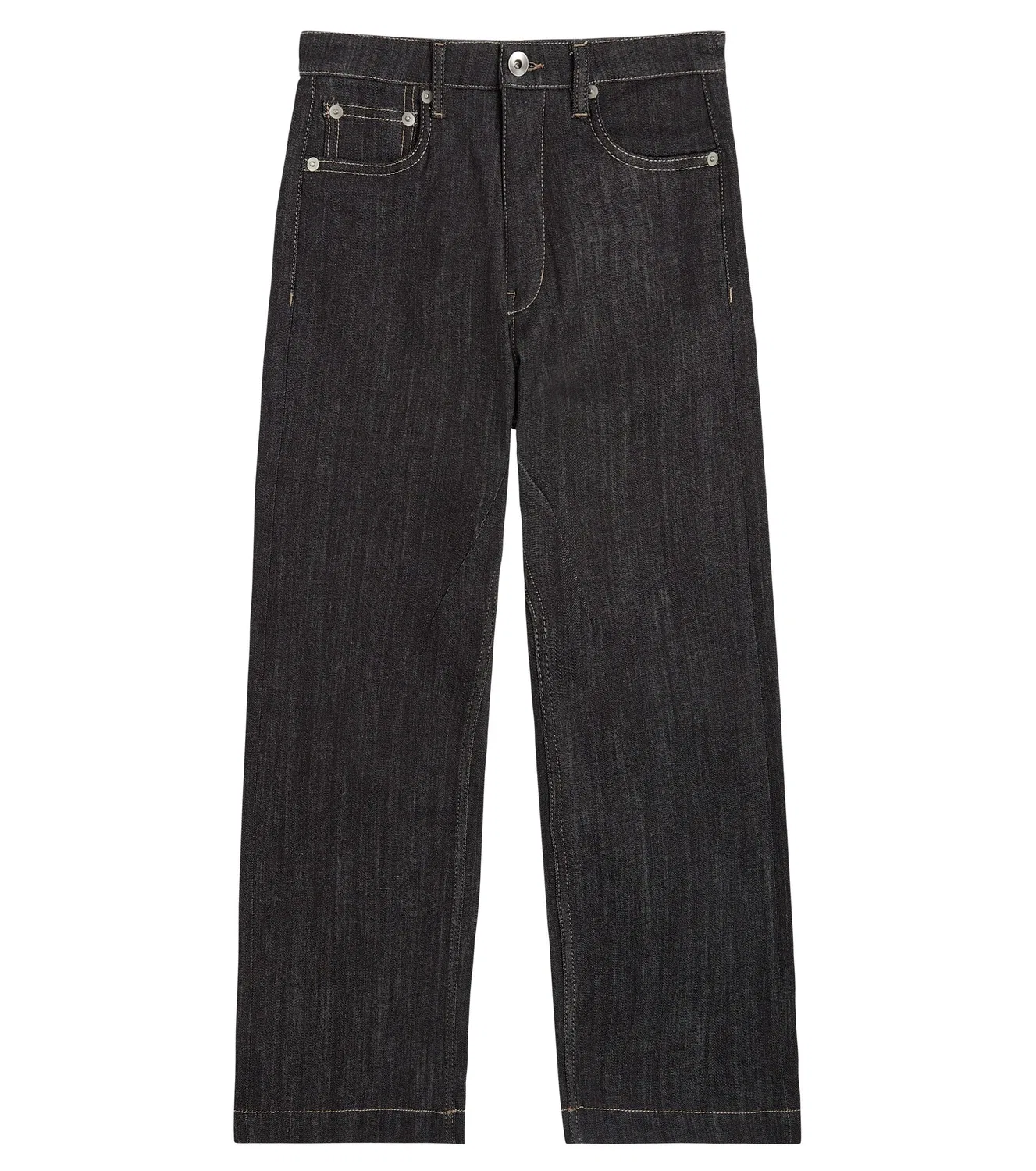 Джинсы с прорезными карманами Geth Rick Owens Kids, черный