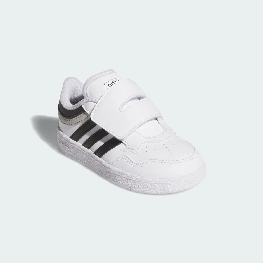 Детские кроссовки с верхом из искусственной кожи Hoops 4.0 adidas, Бело-черный — фото 3