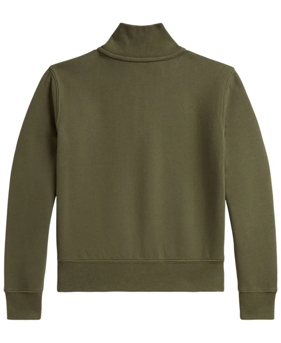 Свитшот с длинным рукавом, quarter-zip, с вышивкой Polo Ralph Lauren, Cruise Olive — фото 2