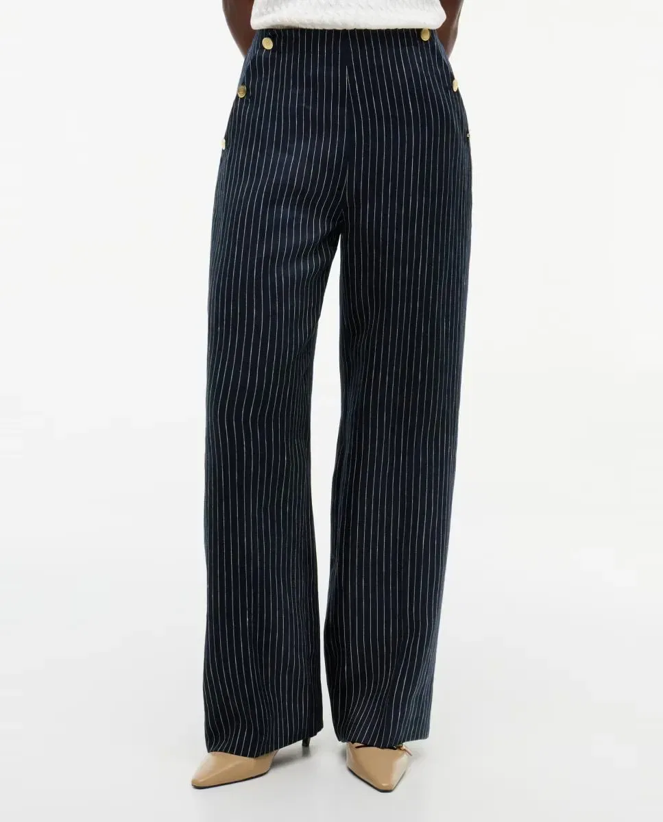 Женские широкие брюки с принтом Tommy Hilfiger, Azul Marino — фото 2