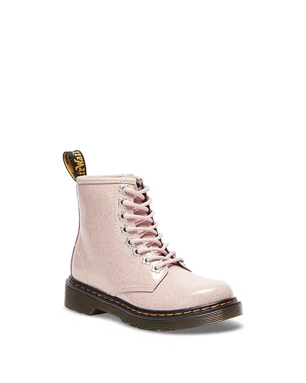 Детские ботинки Dr. Martens 1460 с блестками, розовые