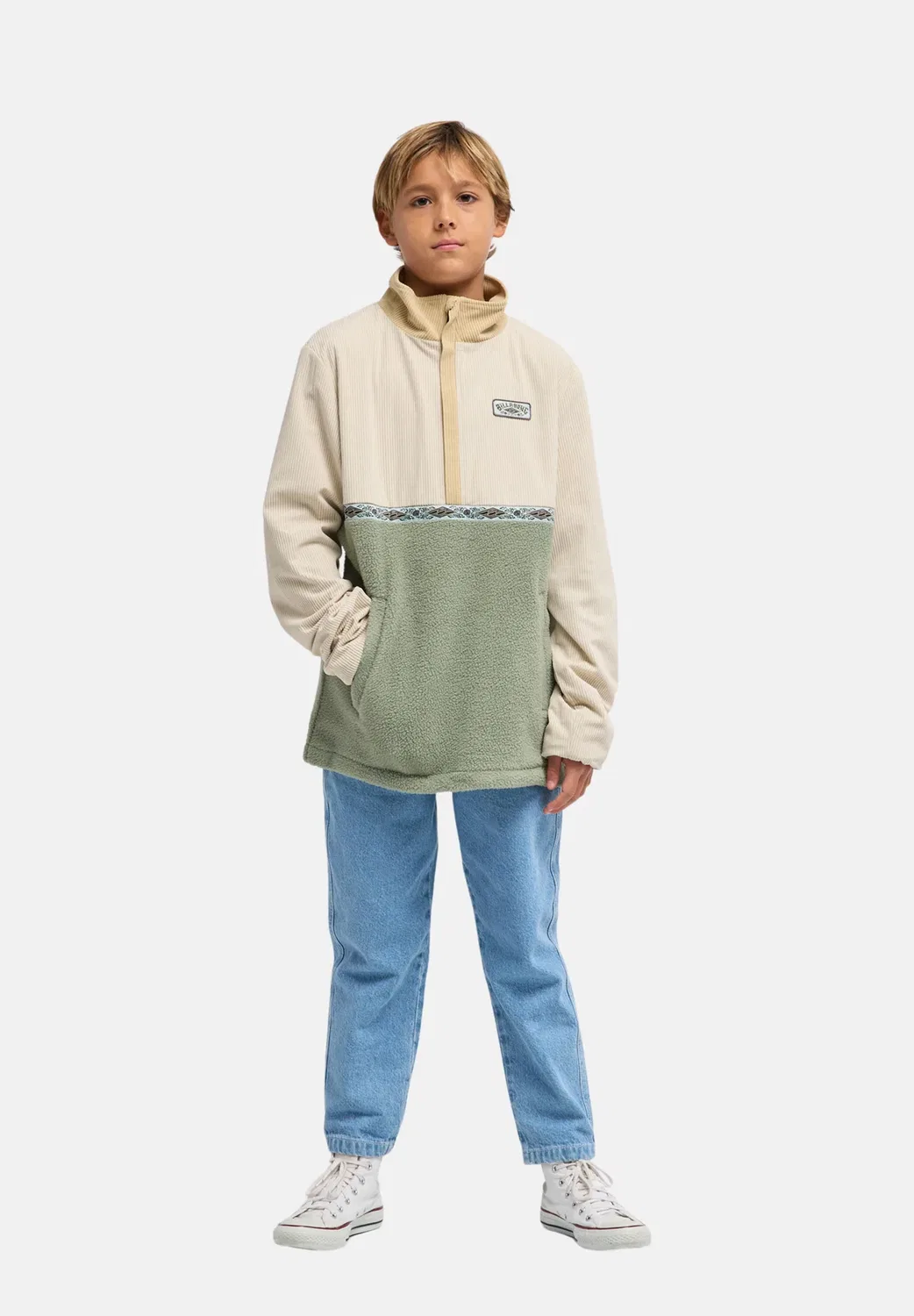 Одежда Jungen 8-16|внешний слой ebbpf03002 - флисовый джемпер Billabong, Kha
