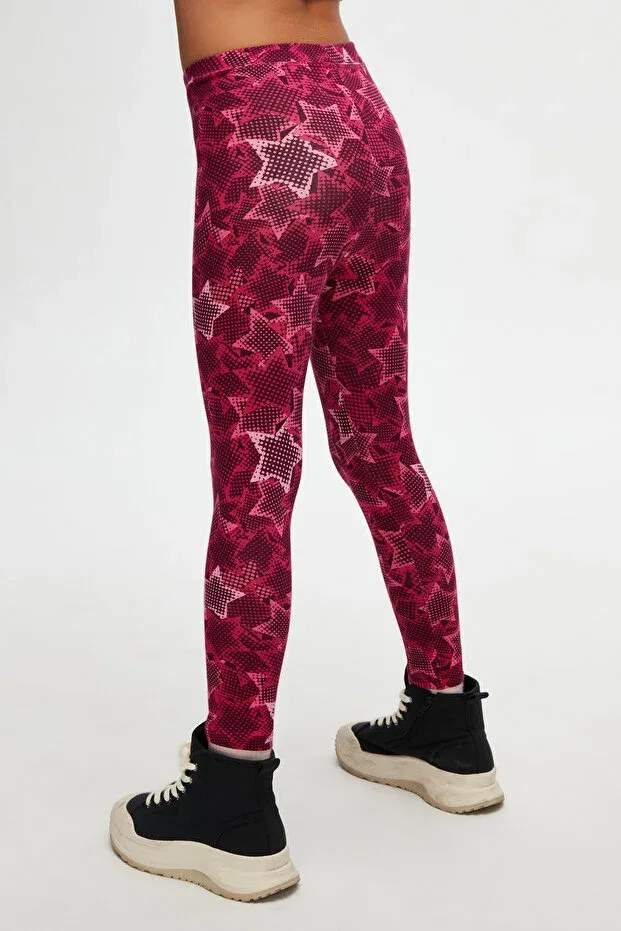 Детские леггинсы для девочек с принтом Pointing stars Lovetti, Patterned — фото 4