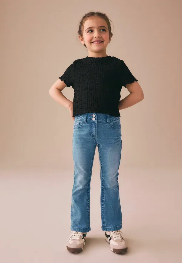 Джинсы фасона клеш Regular fit, низкая посадка, Next, Mid Blue Denim, синий