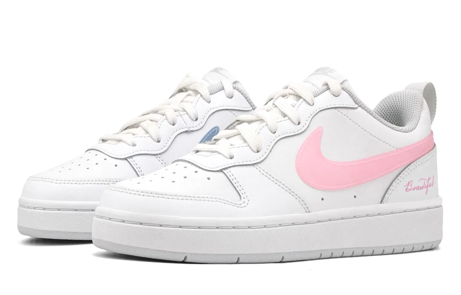 Детские кроссовки для скейтбординга с принтом Nike Court Borough Low 2, White