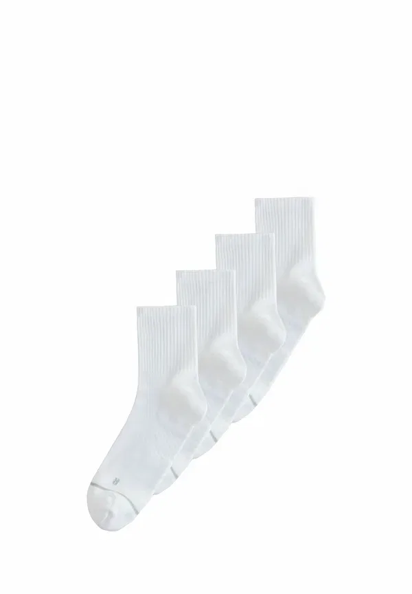 Носки спортивные 4 пары Active Cushioned Sports Mid Trainer Socks Next, White, белый