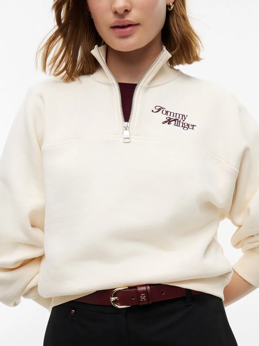 Толстовка TOMMY HILFIGER бежевого цвета — фото 3
