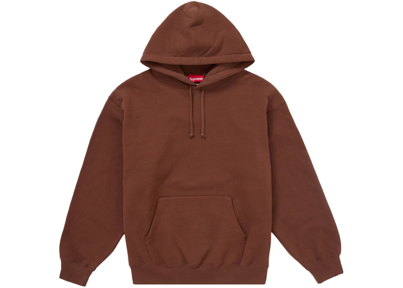 Мужской худи с сатиновой аппликацией Supreme Sweatshirt (FW24), Brown — фото 2