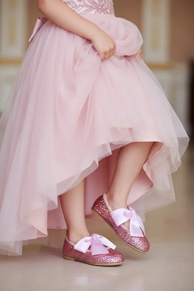 Детские балетки для девочек с бантом Patik Bebe, Pink — фото 3