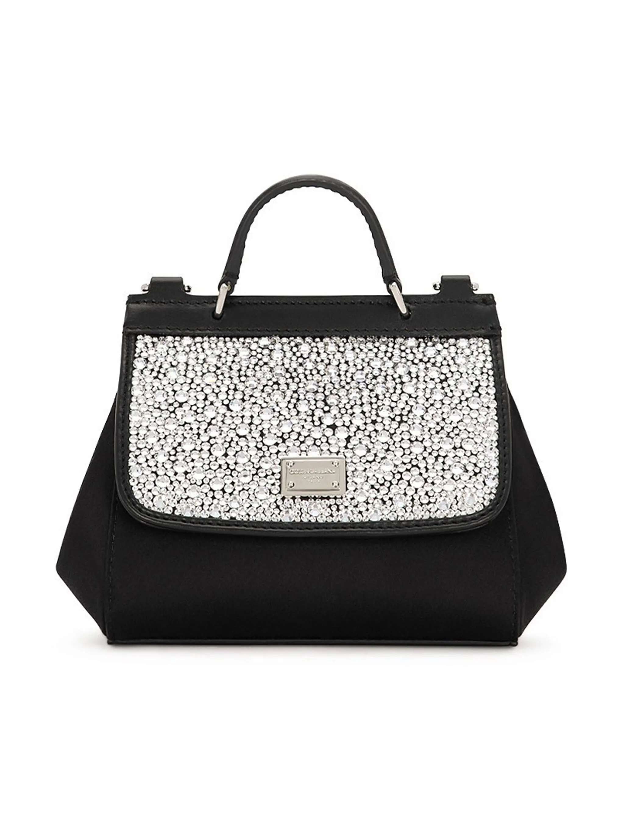 

Сумка Mini Sicily с кристаллами Dolce & Gabbana Kids, черный