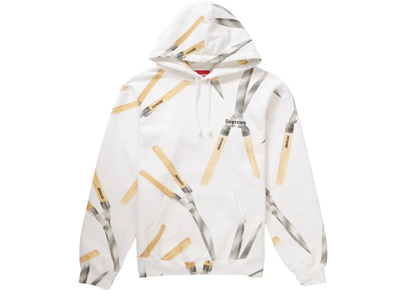 Мужской худи с капюшоном Supreme Sweatshirt, Белый