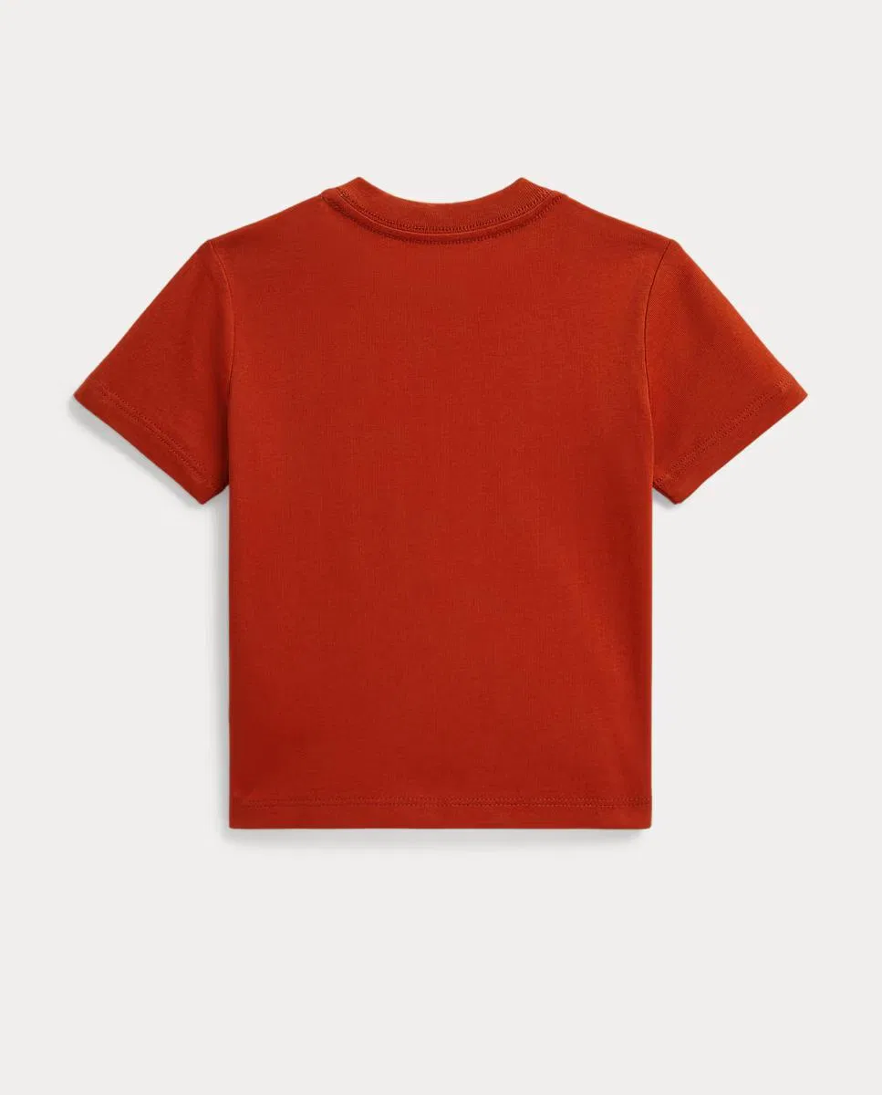 Детская футболка из хлопка, Unisex Logo, Polo Ralph Lauren, оранжевый — фото 2
