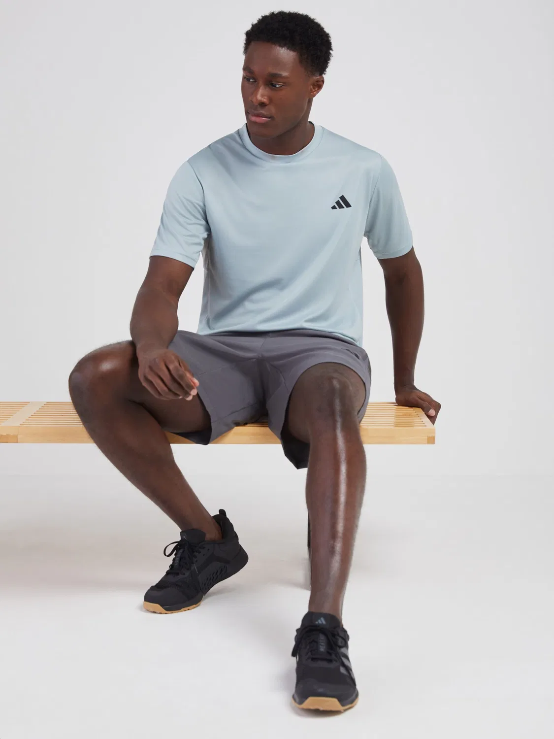 Футболка тренировочная Workout Essentials Base adidas, синий — фото 4