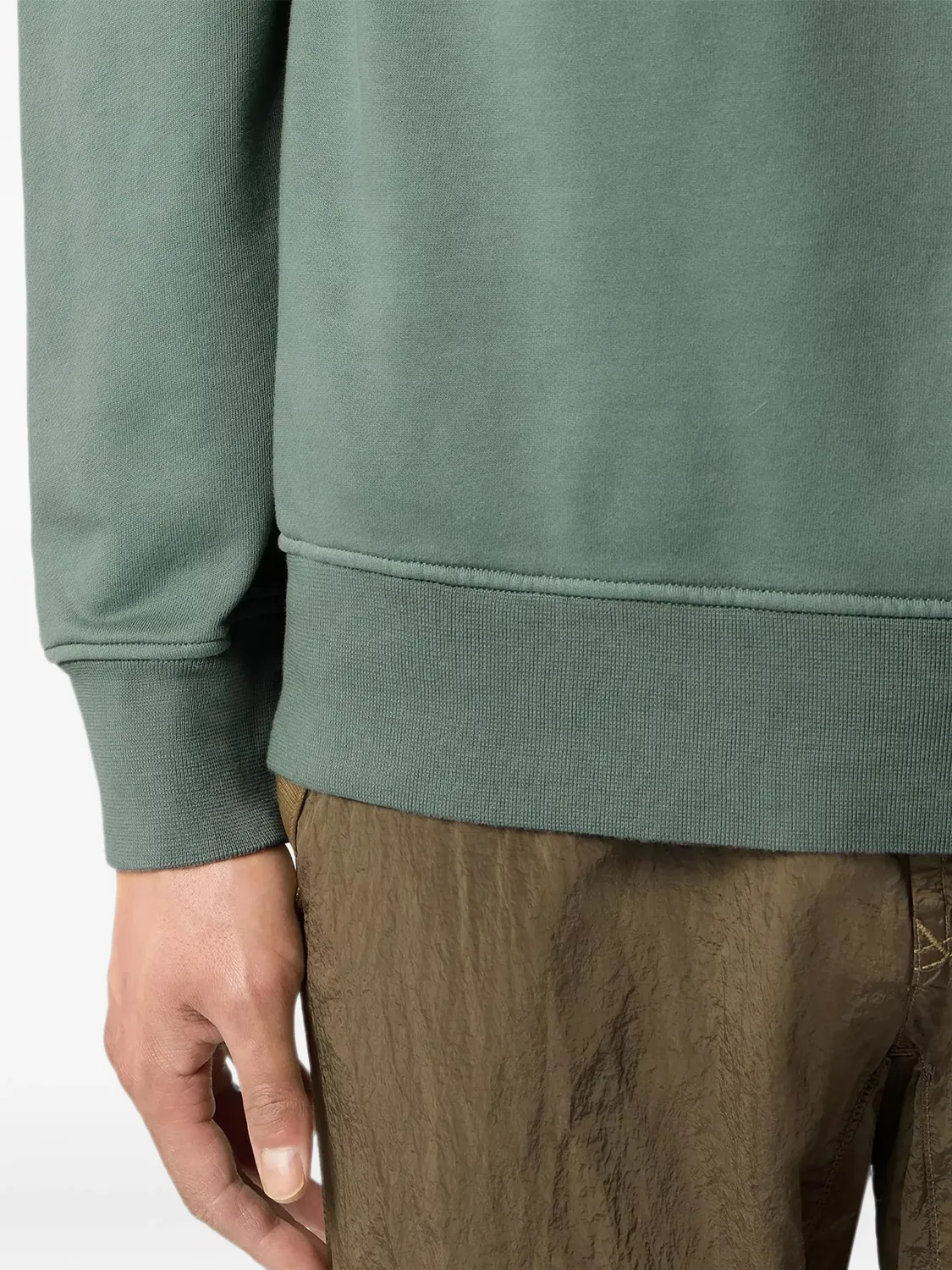 Stone Island Свитшот с нашивкой логотипа, зеленый — фото 2