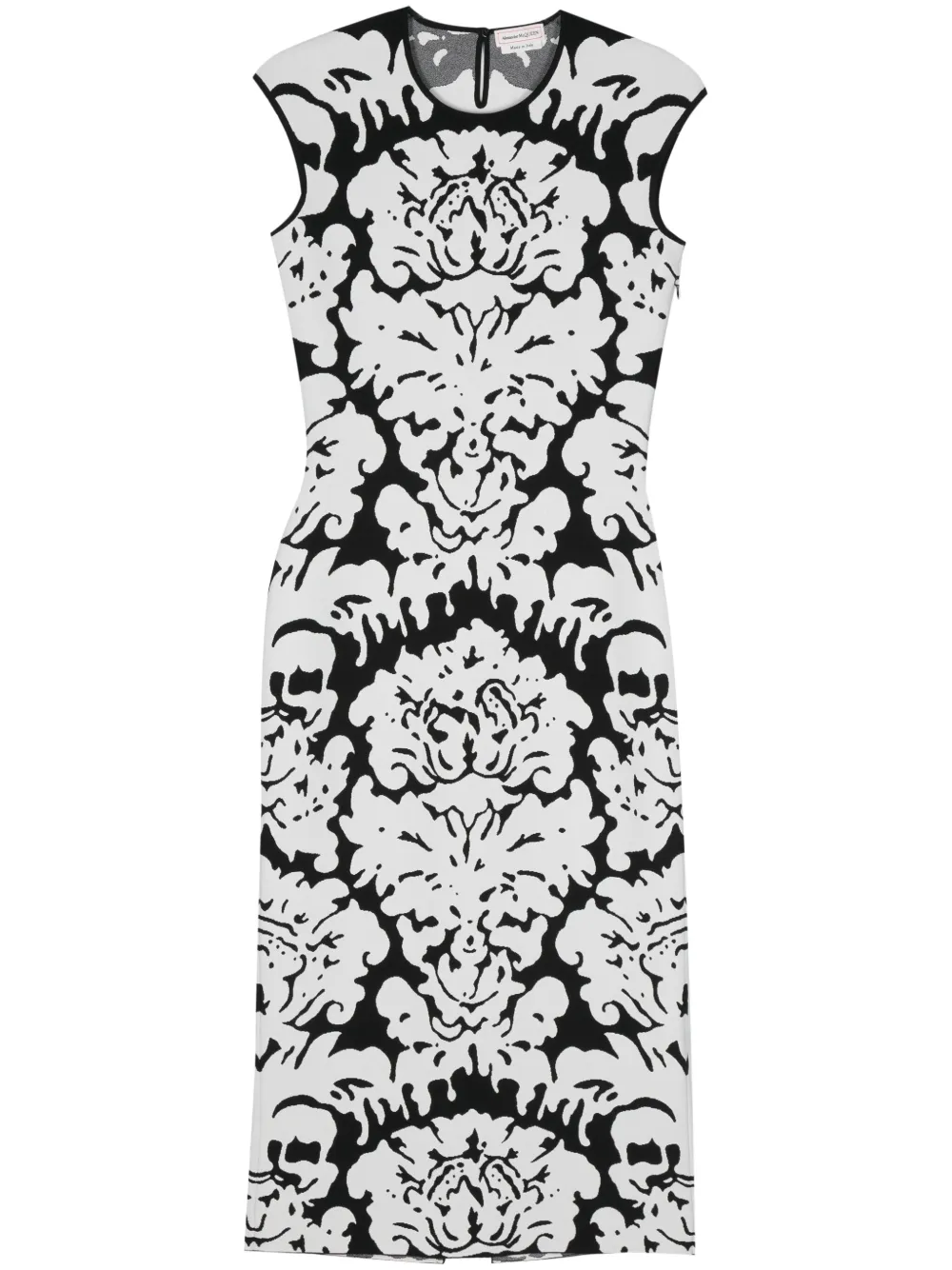 

Платье миди Damask Alexander McQueen, черный