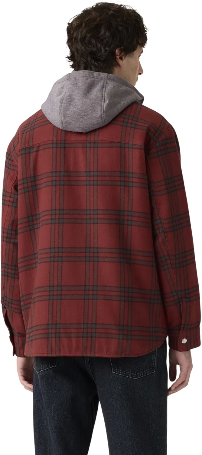 Мужская куртка на флисе с фланелевой отделкой Francisco Levi's, Colt Plaid Russet Brown - Browns — фото 2