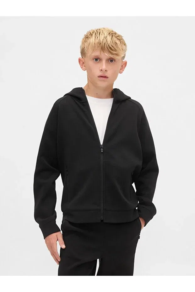 Детские свитшот для мальчиков с длинным рукавом Tech Quick Dry Zip Gap, Black-000