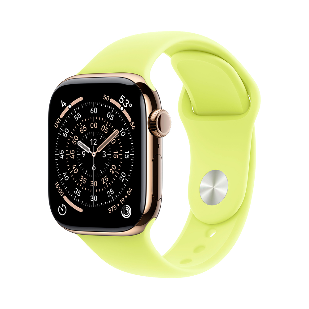

Умные часы Apple Watch Series 11 (GPS+Cellular), 42 мм, Gold Titanium Case/Neon Yellow Sport Band - M/L, Золотой, Умные часы Apple Watch Series 11 (GPS+Cellular), 42 мм, Gold Titanium Case/Neon Yellow Sport Band - M/L