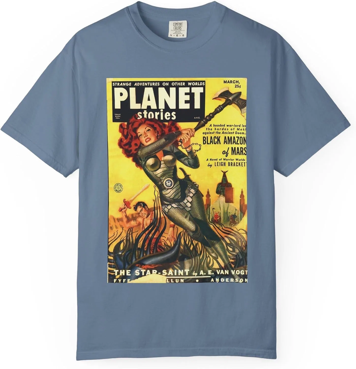 Футболка с принтом Plant Stories Comfort Colors, Blue Jean
