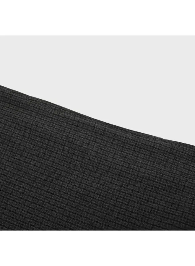 Юбка мини-трапеция в клетку с боковой молнией Zara, серо-черный — фото 4