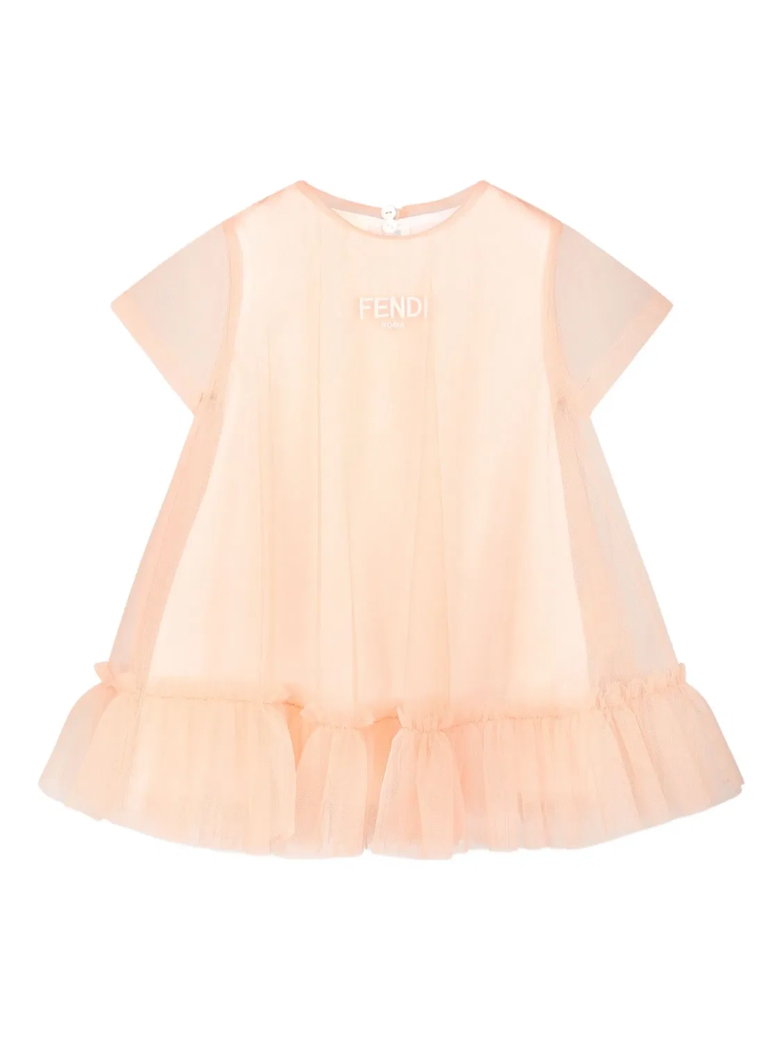 Платье с рюшем FENDI, розовый