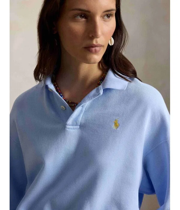 Женская флисовая кофта на молнии Polo Ralph Lauren, Azzurro — фото 4