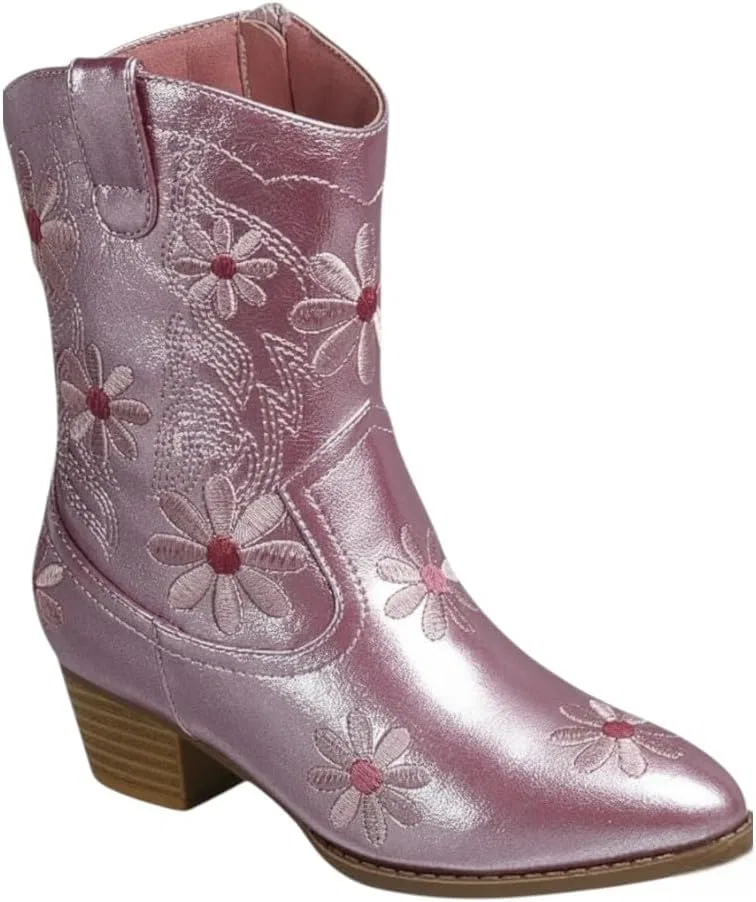 Детские сапоги для девочек с принтом Cowgirl Forever Link, Pink