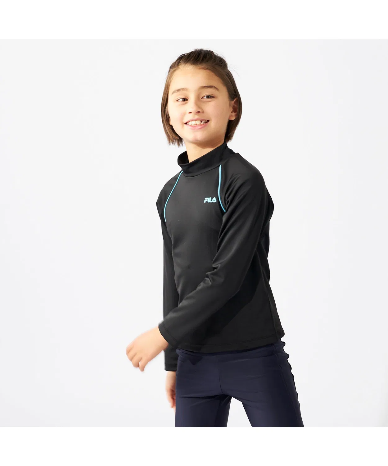 Детский рашгард с длинным рукавомFILA, Black/Blue