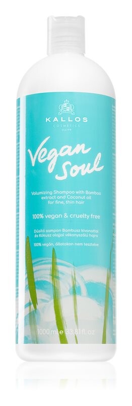 

Шампунь для придания объема слабым и редеющим волосам Kallos Vegan Soul