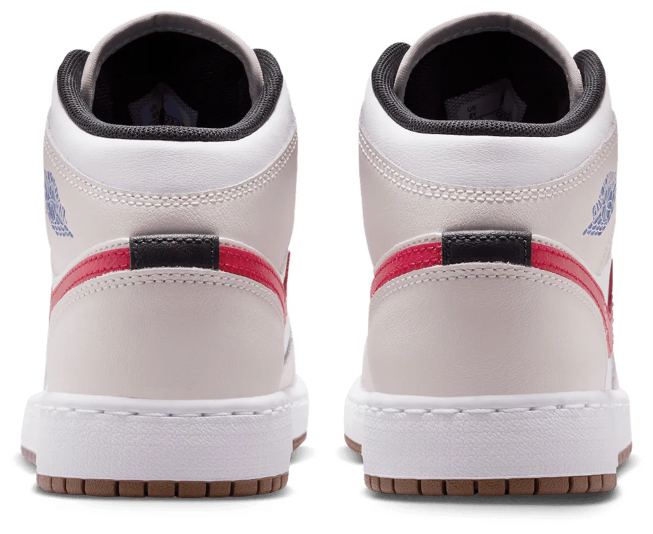 Кроссовки для мальчиков AJ 1 Mid Jordan, цвет White/Sail/Phantom — фото 3