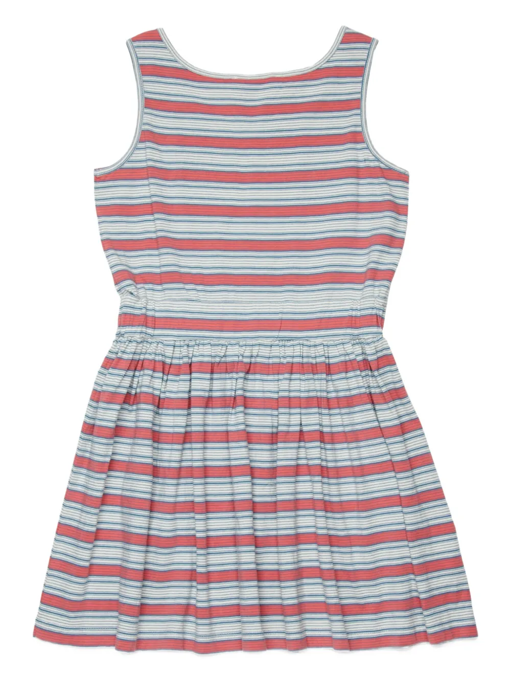 Полосатое платье без рукавов Marni Kids, красный — фото 2
