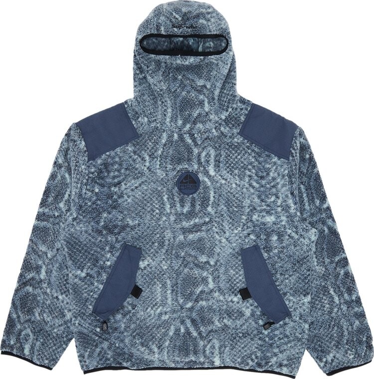 

Пуловер Supreme x Nike ACG Fleece Pullover 'Mint Snakeskin', синий