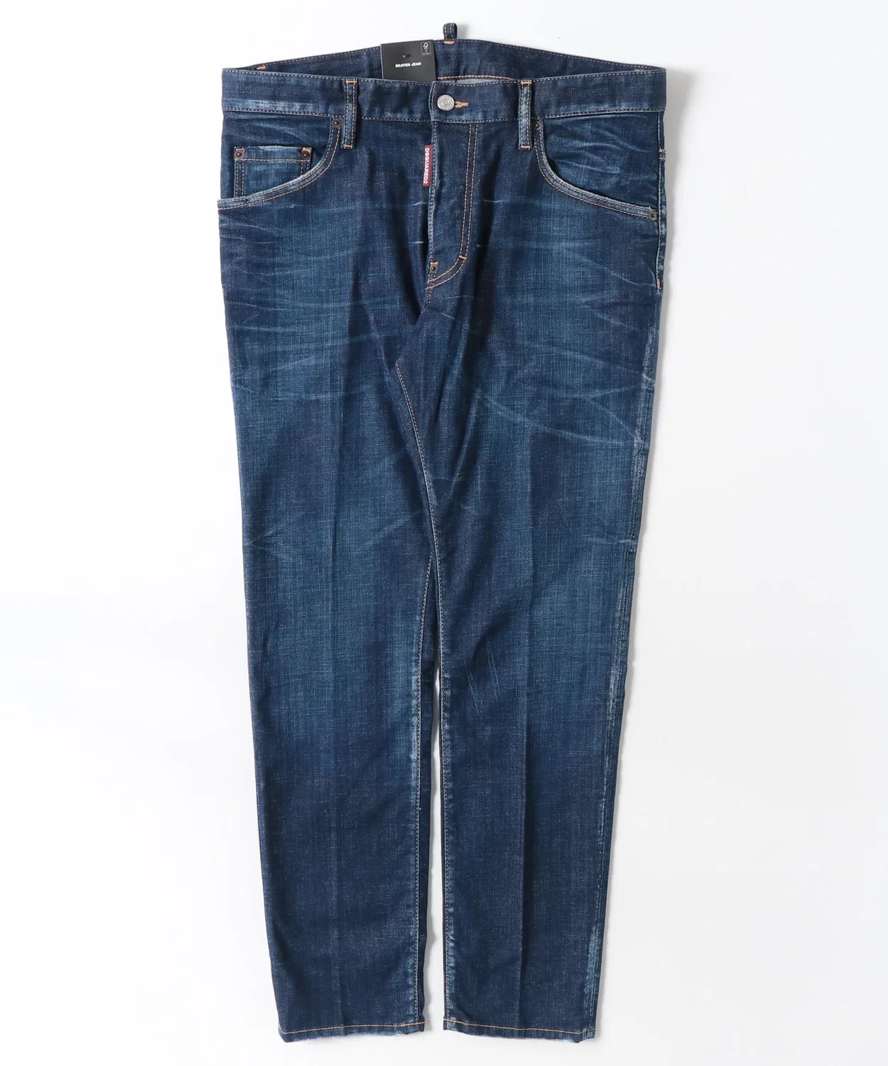 Мужские джинсы скинни с темной стиркой Skater Jean DSQUARED2, Синий