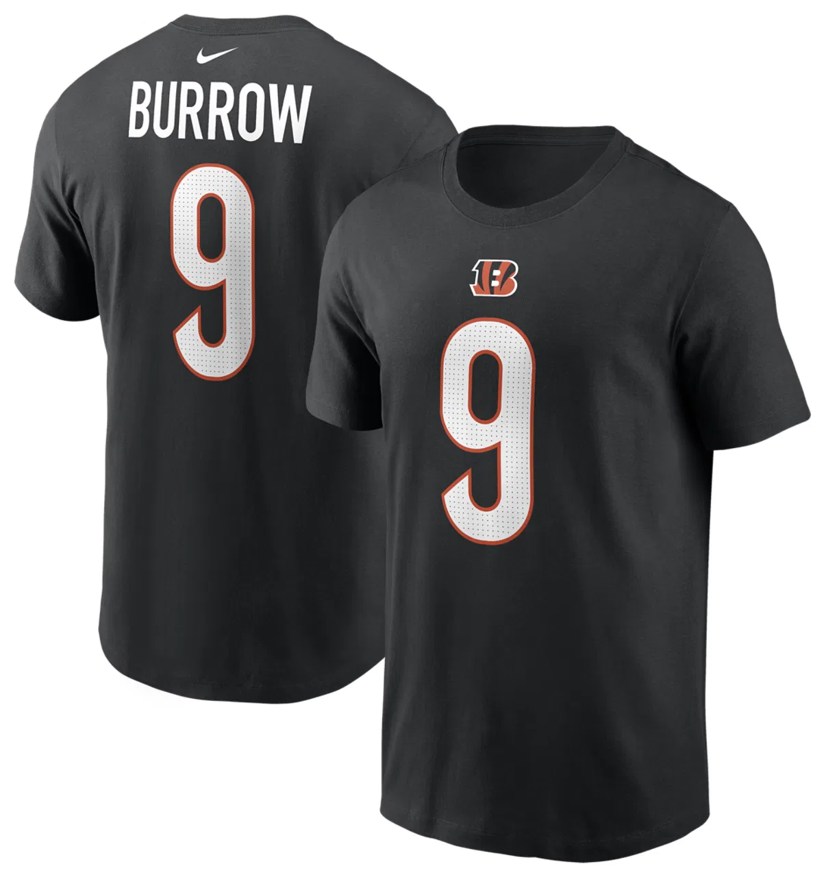Мужская футболка из хлопка с принтом Bengals Name & Number Nike, черный
