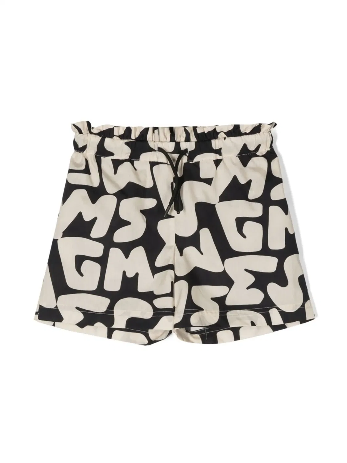 Шорты с логотип‑принтом MSGM, светло‑бежевый