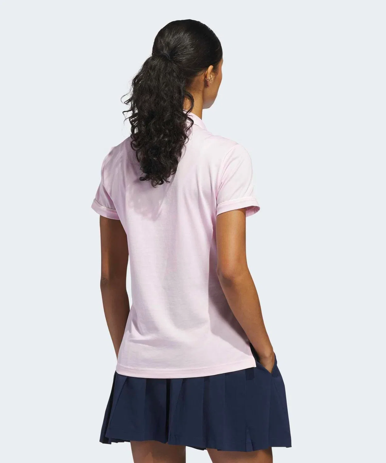 Женское поло с коротким рукавом Solid Polo Adidas, Розовый — фото 2