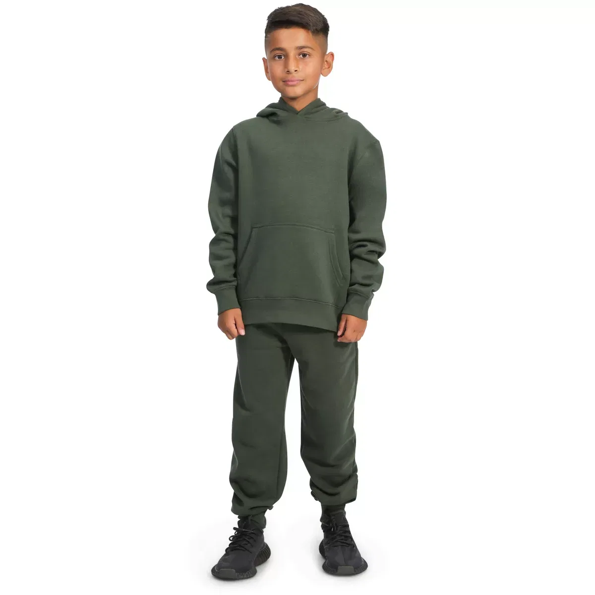 Детский пуловер-худи с капюшоном из флиса Everyday Kids, Green — фото 2