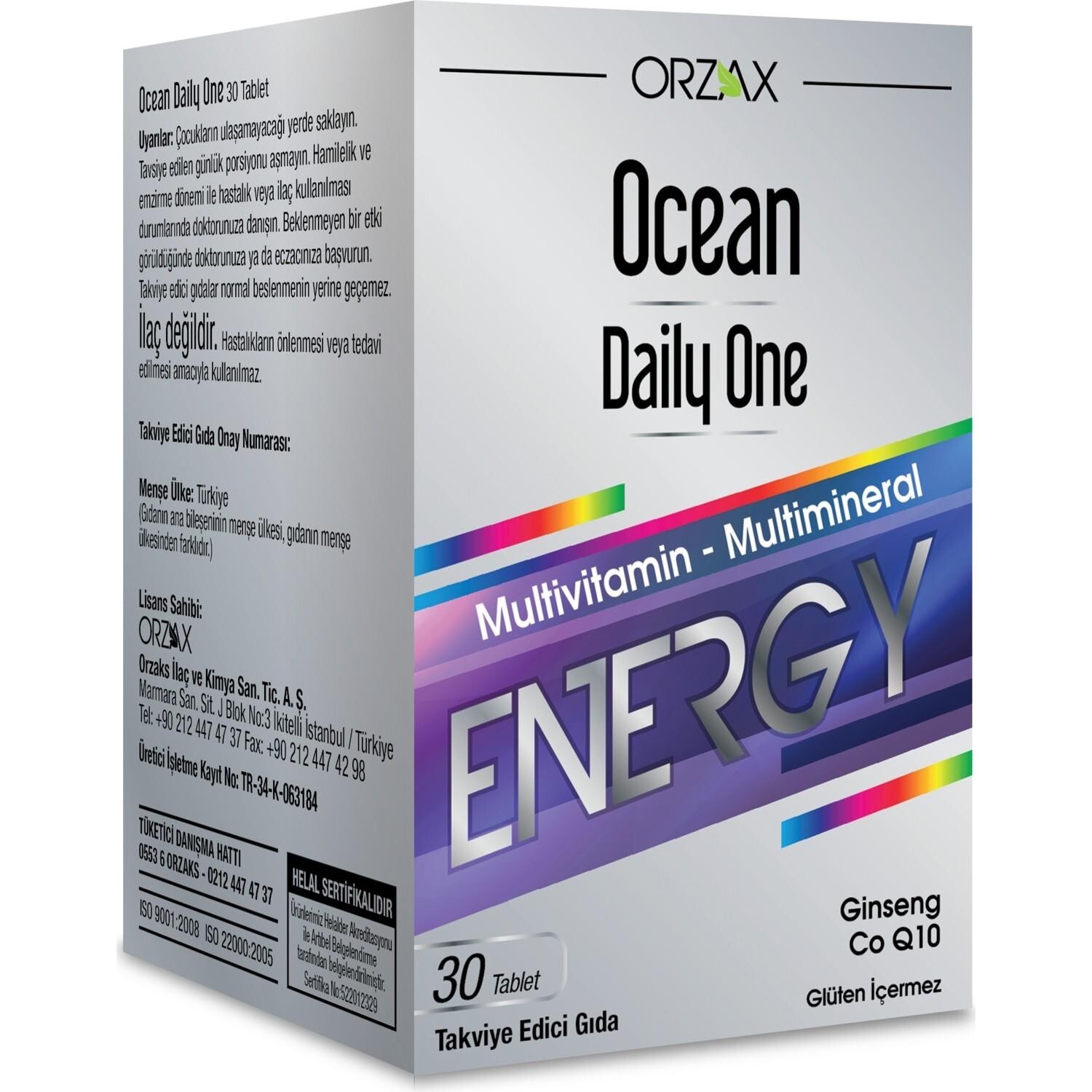 

Добавка Ocean Orzax Daily One Energy, 30 таблеток