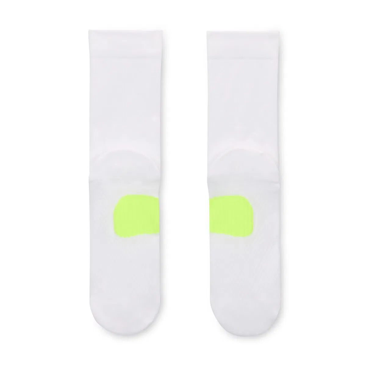 Мужские беговые носки средней высоты Nike, White/Volt/Black — фото 4