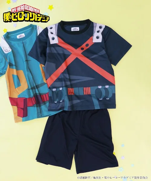 RUGGEDWORKS Детский комплект пижамы с коротким рукавом My Hero Academia, черный