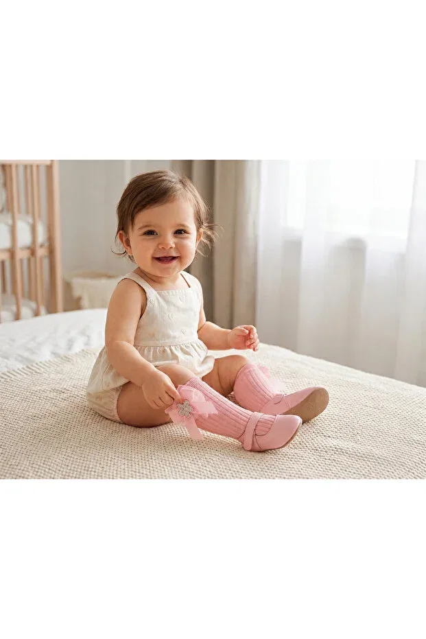 Детские носки для девочек с полосками Basics Nimini Kids, Pink